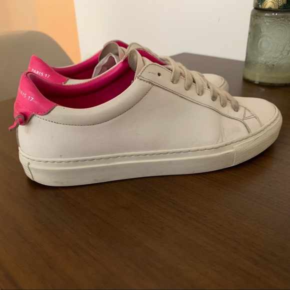 givenchy white & pink urban knots sneakers